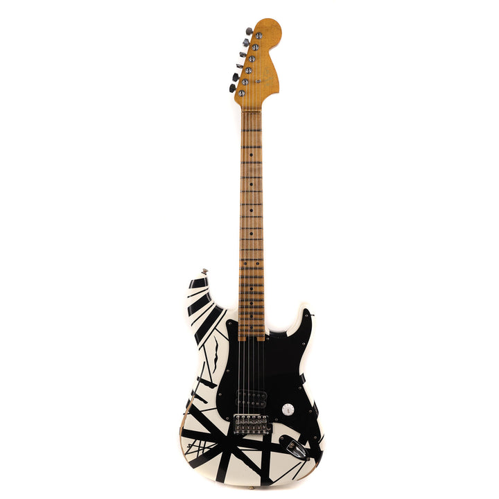 EVH Striped Series '78 Eruption White with Black Stripes Relic