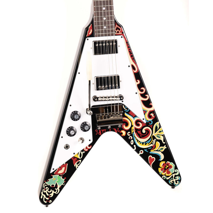 Epiphone Jimi Hendrix Love Drops Flying V Left-Handed Ebony