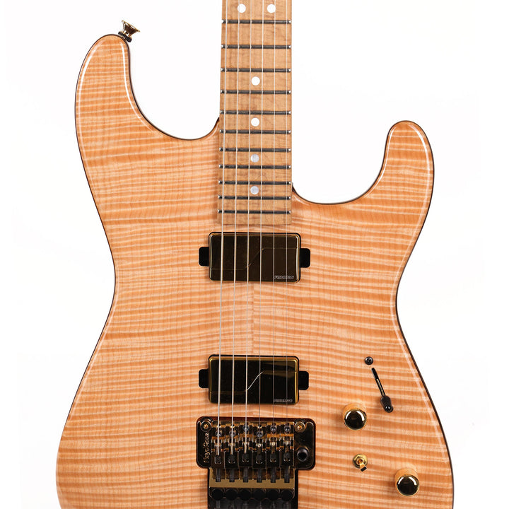 Charvel Custom Shop San Dimas Flame Maple and Roasted Ash Transparent Natural